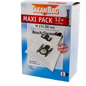 Scanpart Stofzuigerzakken Maxi Pack M 174 SIE, zoals de originele Bosch Siemens: G XL, G XXL, G ALL