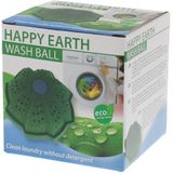 Happy Earth - Wasbal - Wit - Keramisch - 1 stuk