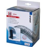 Scanpart - Lucht Afvoerslang - Zilver - Aluminium - 3 Meter - Inclusief 2 Slangklemmen