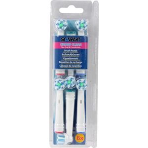 Cross Clean - Tandenborstels - 6 Stuks - Vergelijkbaar met Oral-B Precision Clean EB50