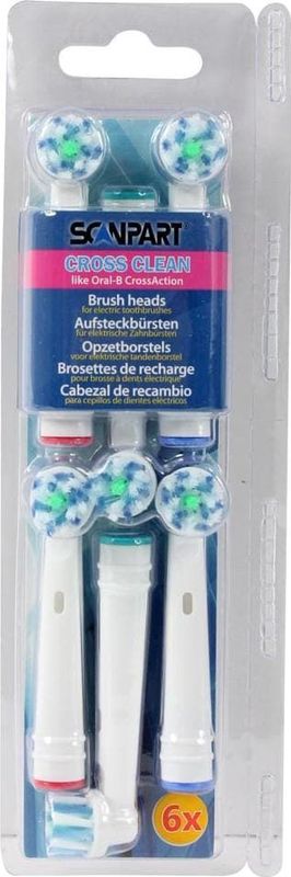 Cross Clean - Tandenborstels - 6 Stuks - Vergelijkbaar met Oral-B Precision Clean EB50