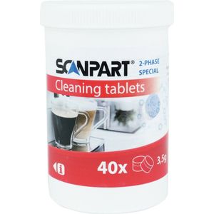 Scanpart 2 fase reinigingstabletten voor koffiemachine - Geschikt voor Jura - 40stuks - Alternatief voor 62715 / 625350 stuks