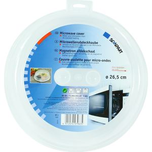 Scanpart magnetron deksel - 26.5 cm doorsnede - 7 cm hoog - Transparant - Magnetrondeksel - Hittebestendig tot 110 graden