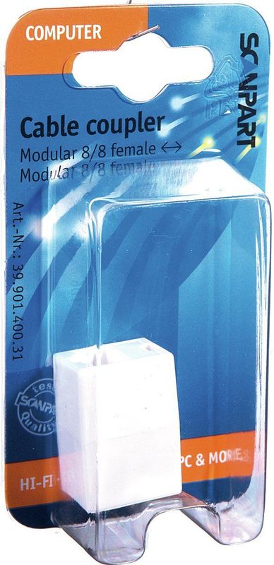 Scanpart - Koppelstuk - UTP Kabel - Wit