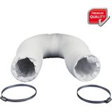 Scanpart - Luchtafvoerslang Set - Droger Accessoire - Wit - PVC 3,0m