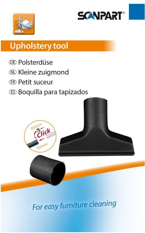 Scanpart - Stofzuigermondstuk - Meubelborstel - Zwart - Universeel