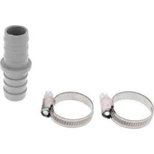 Scanpart afvoerslang verbindingsset - Kunststof afvoerverbinder 19 x 19 mm - 2 slangklemmen 20 en 32 mm