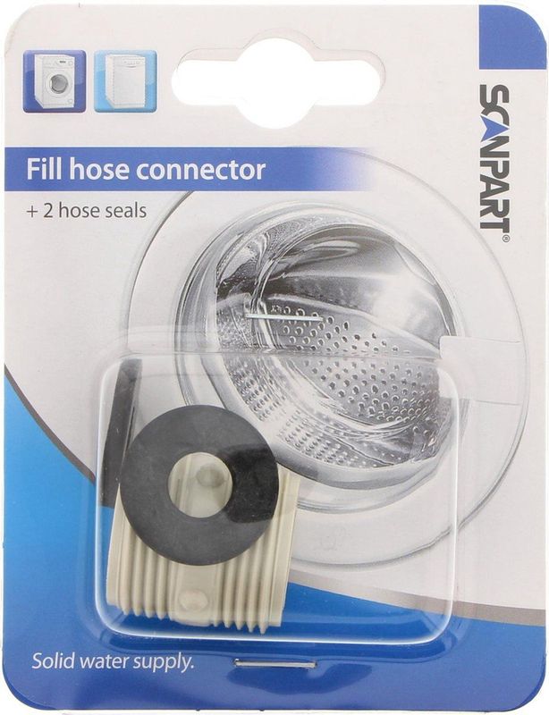 Aanvoerverbinder - Plastic - 3/4" x 3/4" - Inclusief 2 Slangafdichtingen