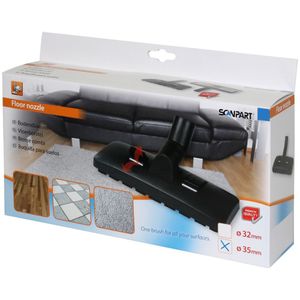 Scanpart stofzuigermond 35 mm - Geschikt voor Bosch Miele Panasonic Rowenta Samsung Siemens - Voor harde en zachte vloeren - Stofzuigermondstuk - Universeel