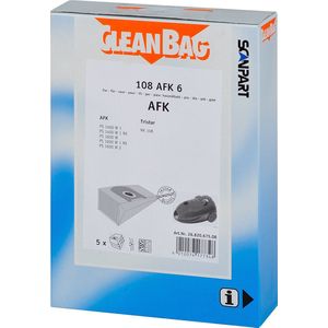 1 verpakking met 5 vellen 108AFK6, zak, uitlaatfilter van de fabrikant Scanpart CleanBag