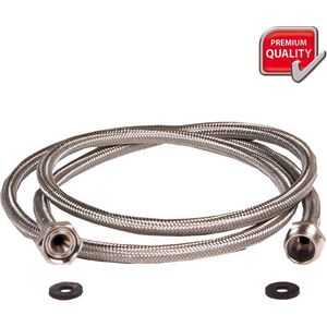 Fixem - 3.5M Verlengslang set voor wasmachine en vaatwasser - toevoerslang en afvoerslang verlengset - inclusief afvoerverbindingsstuk 19mm x 21mm en slangklemmen