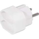 Scanpart stopcontact splitter - Verloopstekker - 2 voudig - 2x Euro - Met randaarde - NL