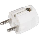 Scanpart losse stekker geaard - Voor snoer - 250 V - Recht met zij-invoer - Wit - 10A 16A