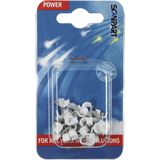 Scanpart kabelclips met spijker 5 mm - Snoerclips - Rond - Wit - 25 stuks