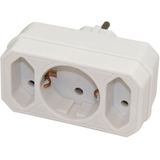 Verloopsteker - Wit - 16 A - 3680 Watt - CE TÜV GS Gekeurd