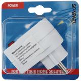 Scanpart - Doorvoerstekker - Wit - Enkelvoudig - Met Schakelaar - 16 A - 3680 W