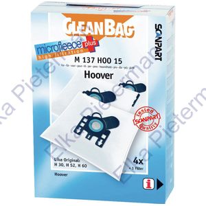 CleanBag stofzuigerzakken 4 stuks - Geschikt voor Hoover Arianne Freemotion Purepower Sensory Telios - H30 H52 H60 - Inclusief 1 filter - Alternatief