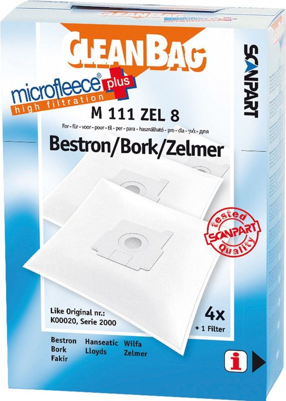 Stofzuigerzakken - Synthetisch - 4 Stuks - Hygiënische Sluiting