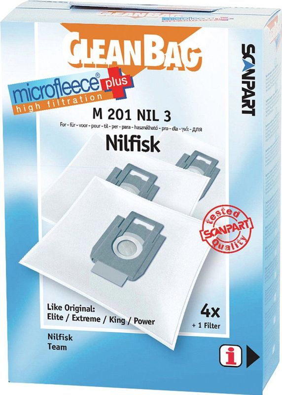 CleanBag - Stofzuigerzakken - Synthetisch - 4 Stuks