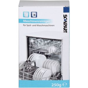 Scanpart vaatwasmachine reiniger 250 gram - Geschikt voor AEG Bosch Etna LG Miele Pelgrim Samsung Siemens Whirlpool Zanussi - Vaatwasser - Afwasmachine - Vaatwasmachinereiniger - Ook geschikt voor wasmachine - Universeel