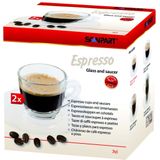 Espresso Glazen - 7 cl - Glas - Professionele Horeca Kwaliteit - Set van 2
