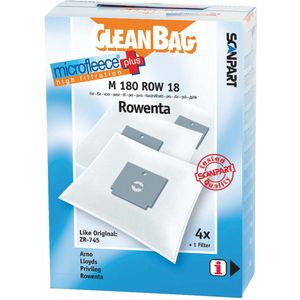 CleanBag - Stofzuigerzakken - 4 Stuks - Geschikt voor Rowenta Buggy Dymbo - ZR745 - Synthetisch