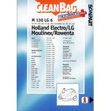 CleanBag M 130 LG 6 universele stofzuigerzakken voor TB33, TB34, TB39, MT000101, ZR004101, ZR003902, Bomann, Bork, Clatronic, Holland Electro, LG Electronics, Moulinex, Rowenta, Privilege White