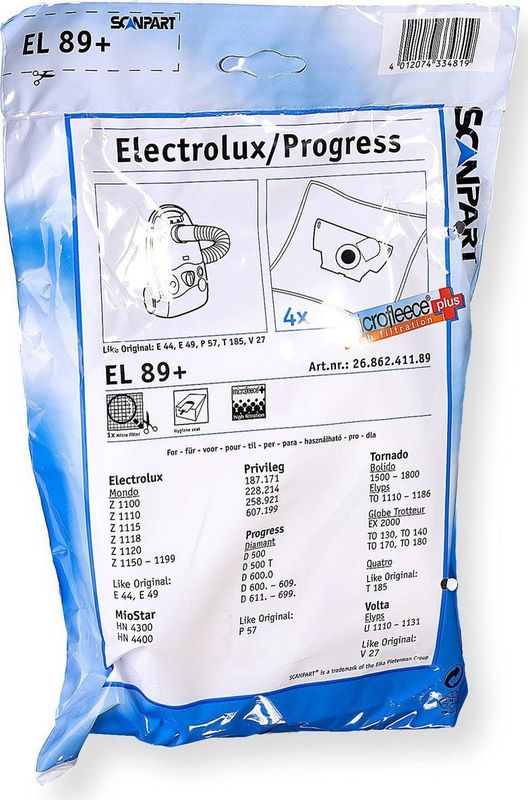 Stofzuigerzakken - Universeel - Synthetisch - 4 Stuks