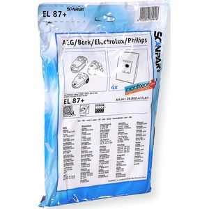 Scanpart Stofzuigerzakken 4 Stuks - Geschikt Voor AEG Electrolux Philips S-bag - Inclusief 1 Filter