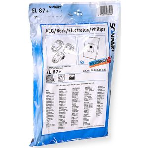 Scanpart Stofzuigerzakken 4 Stuks - Geschikt Voor AEG Electrolux Philips S-bag - Inclusief 1 Filter