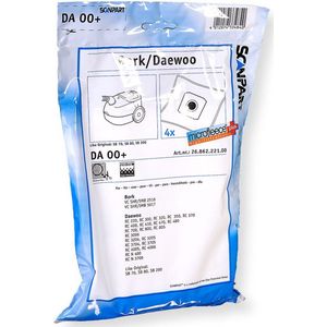 Scanpart Stofzuigerzakken 4 Stuks - Geschikt Voor Bork Daewoo - SB70 SB80 SB200