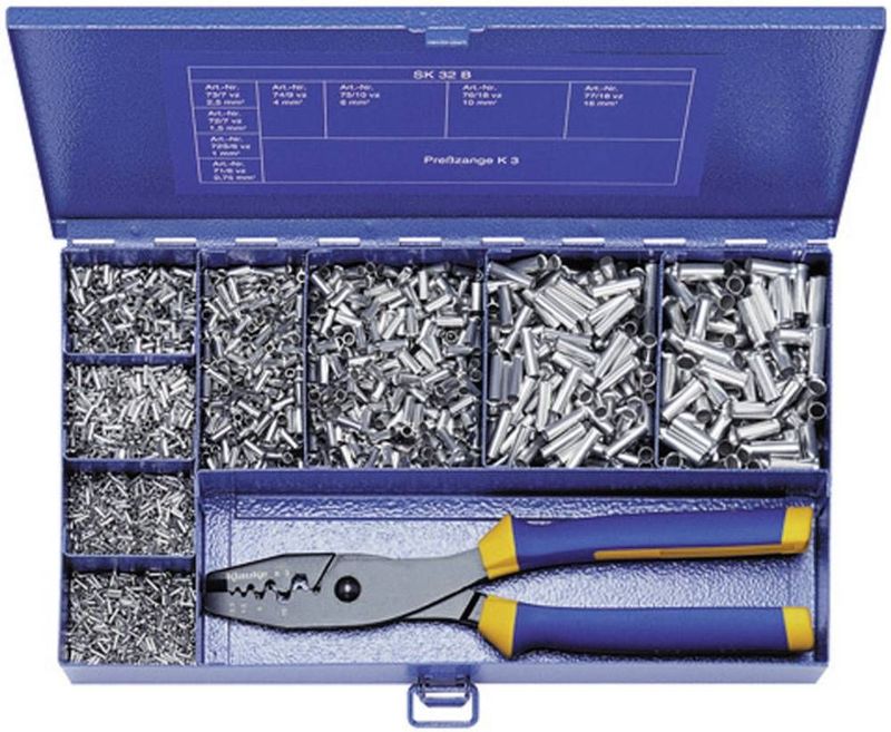 Klauke - SK32B - Adereindhulzen Assortiment - 0,50 mm² - 16 mm² - Metaal - 4900 Stuks