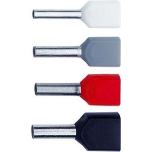 Klauke 87010 Dubbele adereindhulzen 0.75 mm² Grijs 1000 stuk(s)
