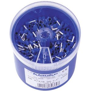 Klauke GR4738DO Assortiment adereindhulzen 2.5 mm² Deels geïsoleerd Blauw 1000 onderdelen