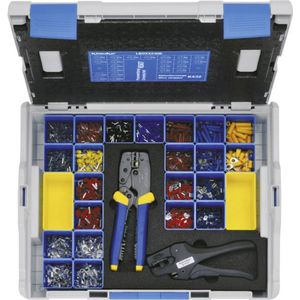 Klauke LBOXX230B Assortiment kabelschoenen Deels geïsoleerd Blauw, Rood, Grijs, Geel, Zilver 2377 onderdelen