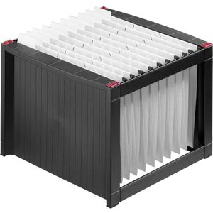 Helit Hängemappenbox 36x38x27,2cm schwarz/rot