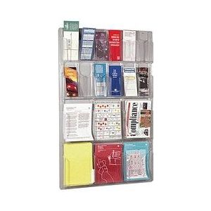 helit Wandprospekthalter transparent DIN A4, 1/3 DIN A4