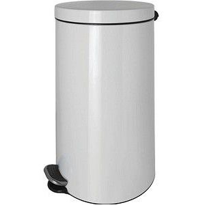 helit Pedaalemmer met zilverionen coating, met kunststof binnenemmer, inhoud 20 l, wit