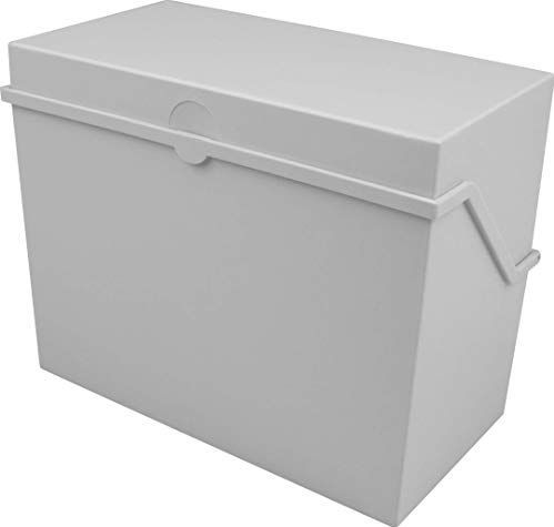 Karteibox A5 quer f&#252;r ca. 500 Karten lichtgrau