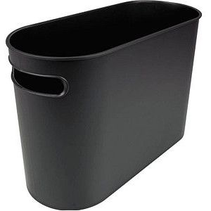 2 x Helit Papierkorb 22l oval schwarz