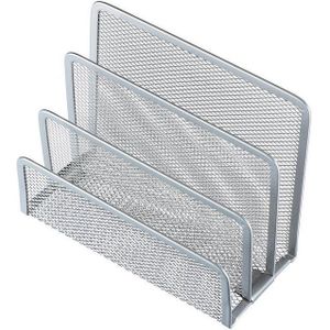 HELIT Briefablage Briefständer Mesh Metall silber