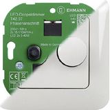 Ehmann 4260c0701 Dimmer (inbouw) Geschikt voor lampen: LED-lamp, Gloeilamp, Halogeenlamp Wit