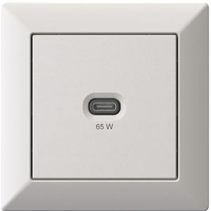 Inbouw USB-laadstation, USB-C 65 watt lader, mat wit