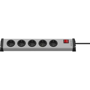 Ehmann 0201x00052303 stekkerverdeler grijs zwart geaard contact 1m kabel 3m