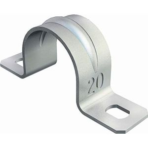 Kabelschelle 18 mm 2 Lap, 605 G - Stahl verzinkt - Packung mit 100 Stück - (100 Stück)