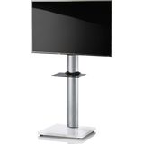 VCM TV Standfuß mit Zwischenboden  Alu Fernseh Ständer  Maße ca. H. 174 x B. 68 x T. 54 cm – Onu