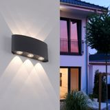 Carlo Wandlamp LED antraciet groot IP54 3000K - Modern - Paul Neuhaus