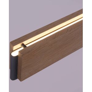 Hanglamp hout 121 cm incl. LED met afstandsbediening - Ajdin
