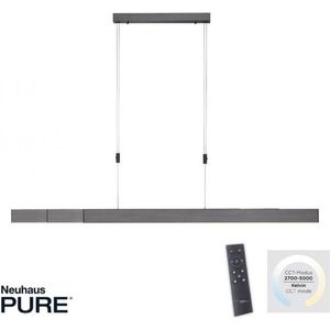 Paul Neuhaus - Hanglamp e-Slide L 120-200 cm donker grijs