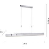 Paul Neuhaus - Hanglamp e-Slide L 120-200 cm mat chroom